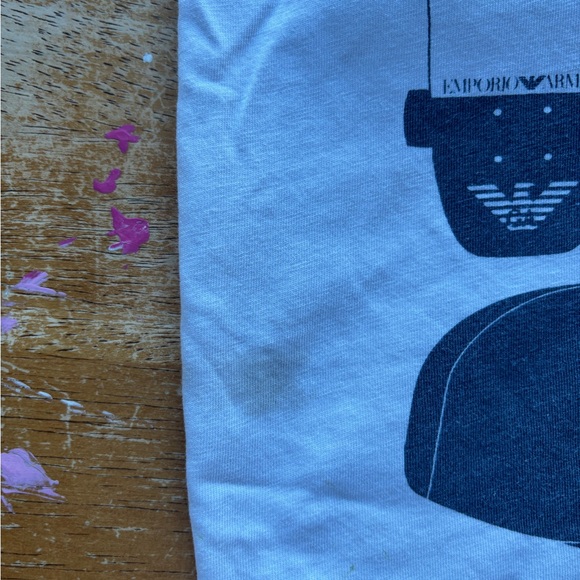 Emporio Armani Kids White and Black Graphic Tee - Picture 6 of 7